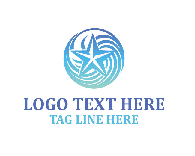 Elegant Star Swirl Logo