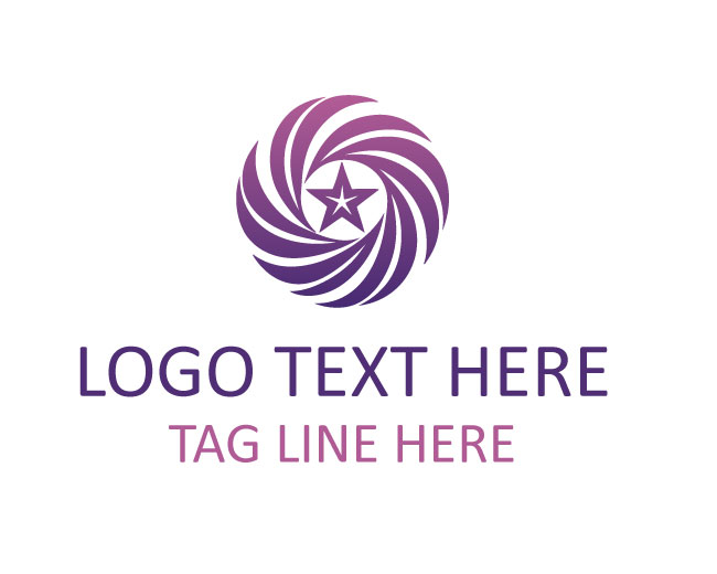 Futuristic Star Swirl Logo