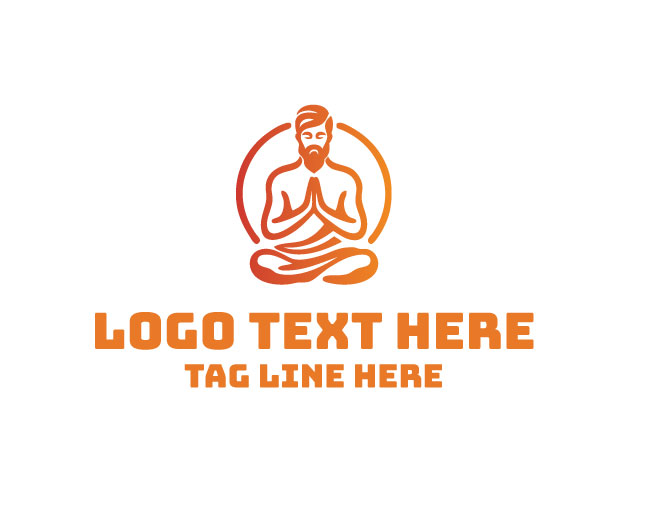 Peaceful Religious Man Logo