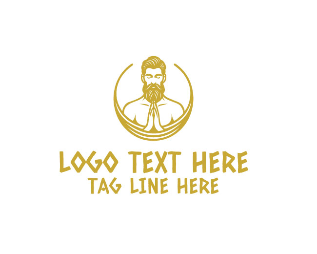 Elegant Faith Man Logo