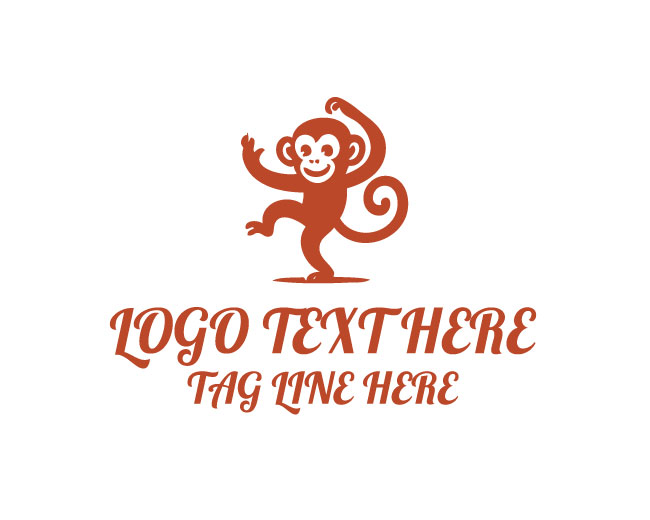 Cute Disco Monkey Logo