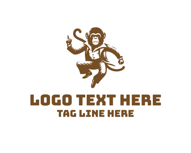 Disco Monkey Jumping Logo