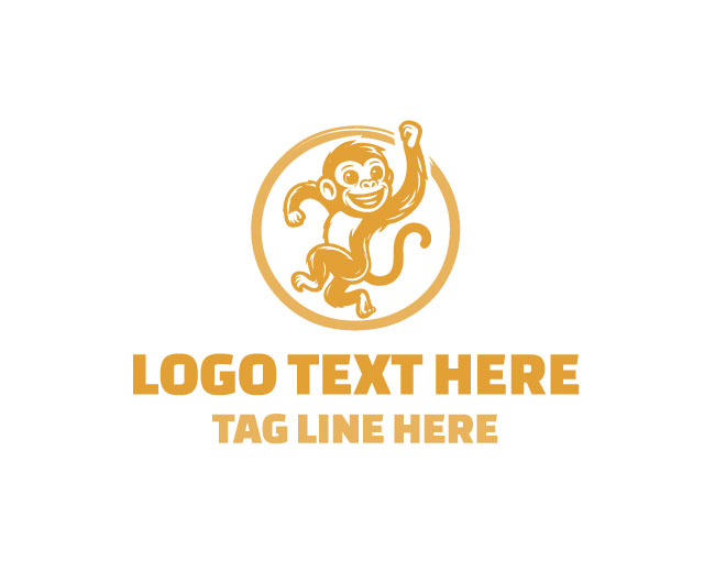 Cute Monkey Dance  Logo