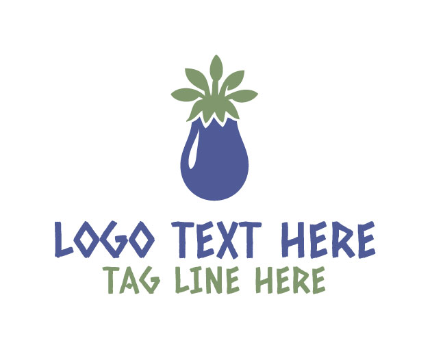 Eggplant Floral Logo