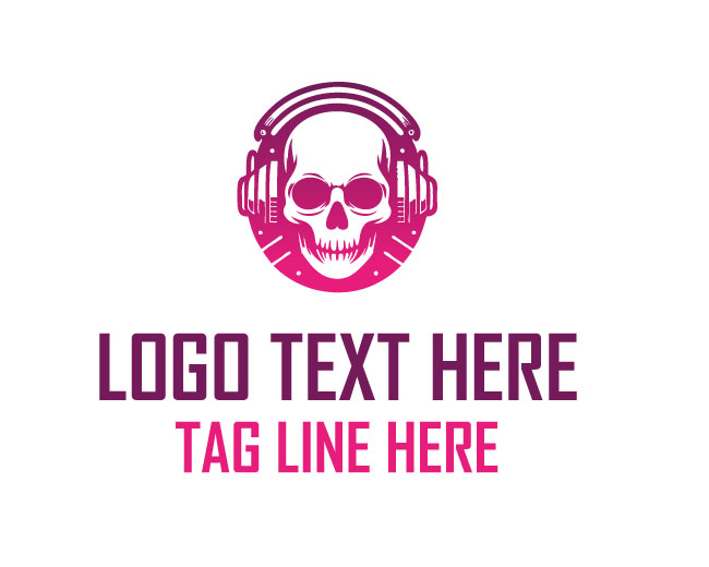 Headset Skull Logo