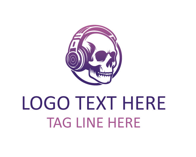 Gaming Skull Headset Logo