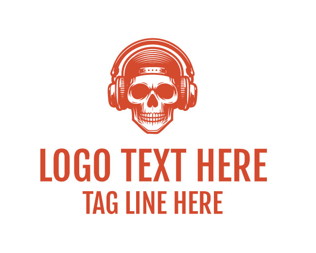 DJ Skull Headset Logo