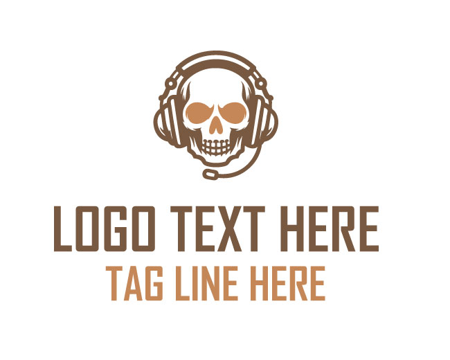 Rock Skull Headset Logo