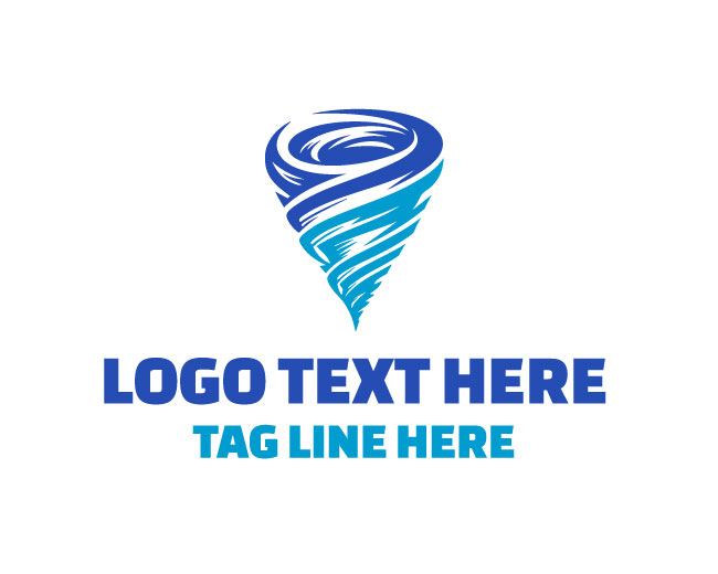 Tornado Storm Wave Logo