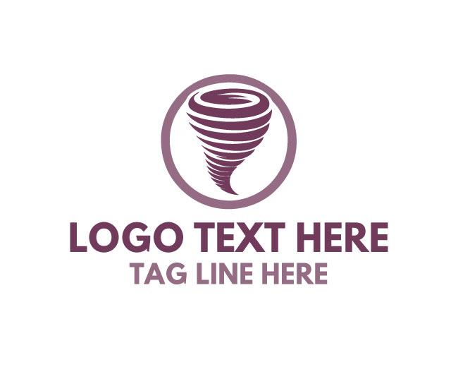 Tornado Wind Vortex Logo