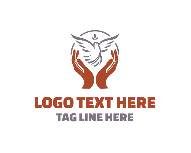 Praying Dove Spiritual Logo