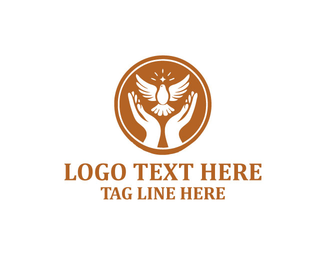  Dove Prayer Hands Logo