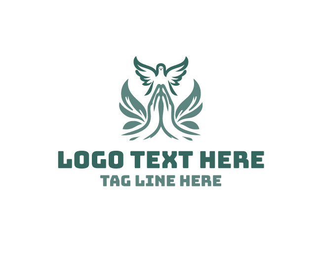 Eternal Praying Hands Dove Logo