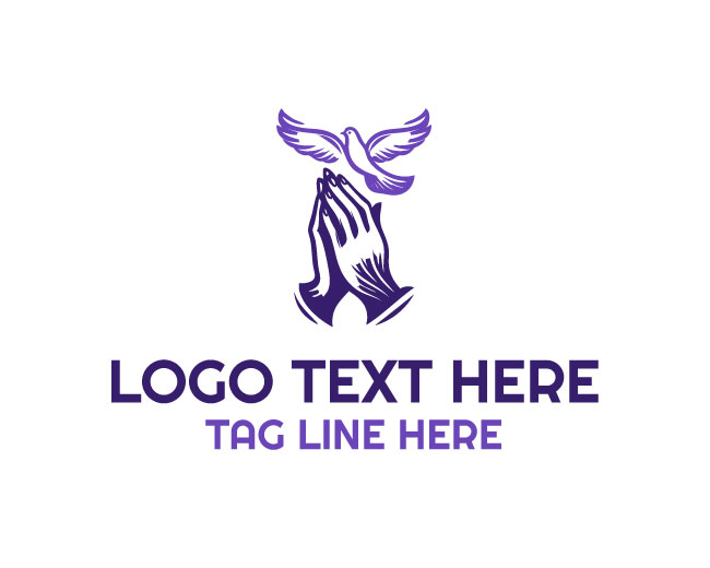 Spiritual Praying Dove Logo