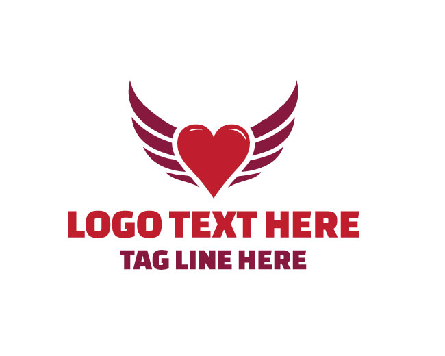 Angel Wing Heart Logo