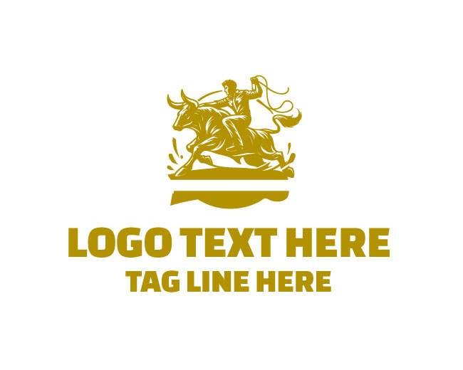 Vintage Bull Riding Logo