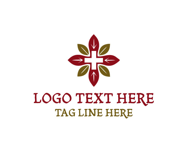 Leaf Cross Logo