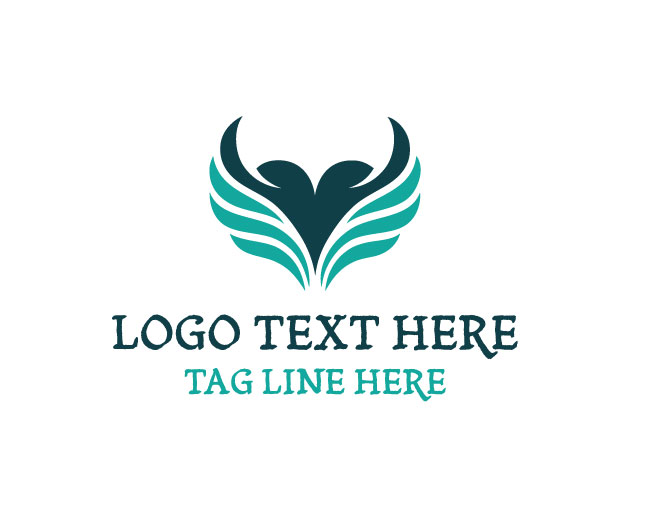 Luxury Winged Heart Logo