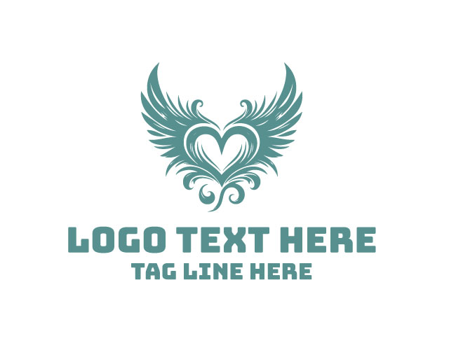 Dreamy Winged Heart Logo