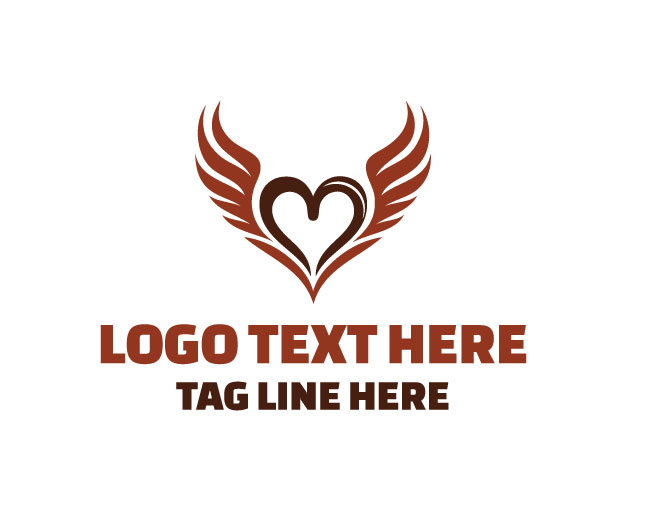 Heavenly Glow Winged Heart Logo