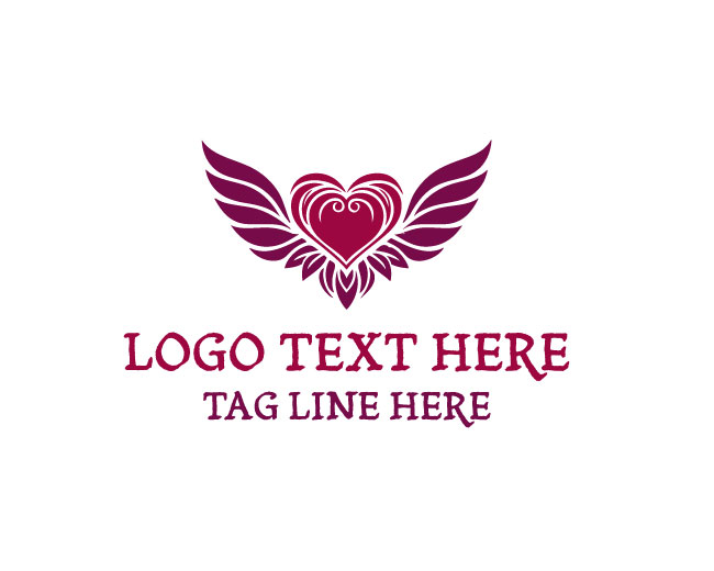  Radiant Romance Winged Heart Logo