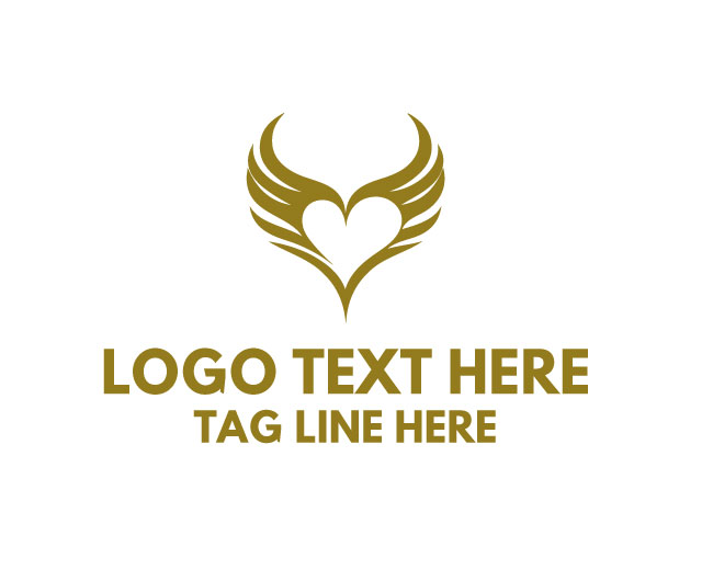 Angel Winged Heart Logo