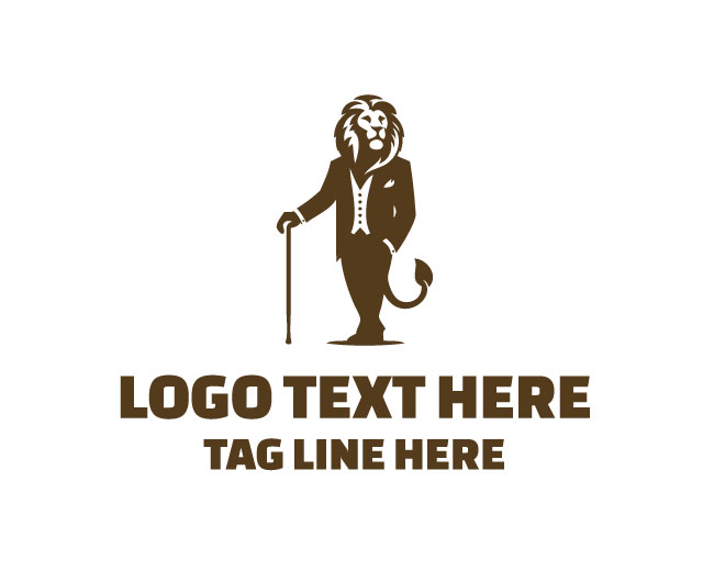 Gentleman Lion King Logo