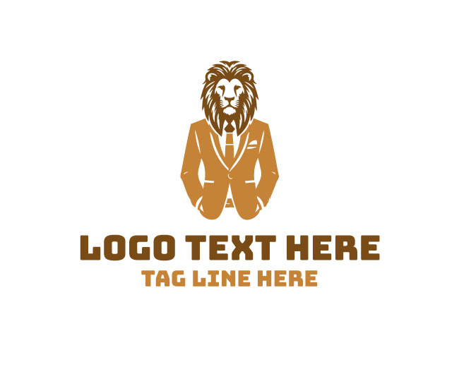 Elegant Gentleman Lion Logo