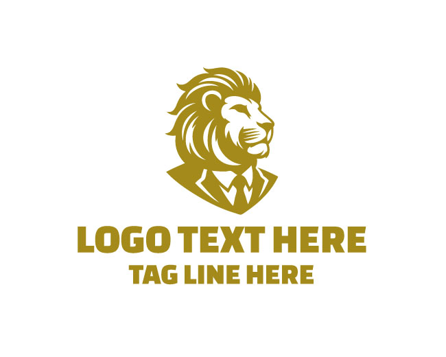 Tuxedo Gentleman Lion Logo