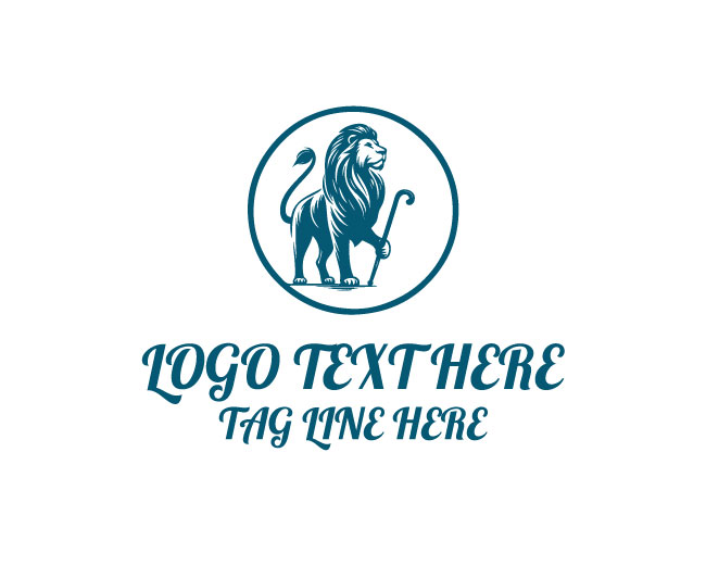  Vintage Gentleman Lion Logo