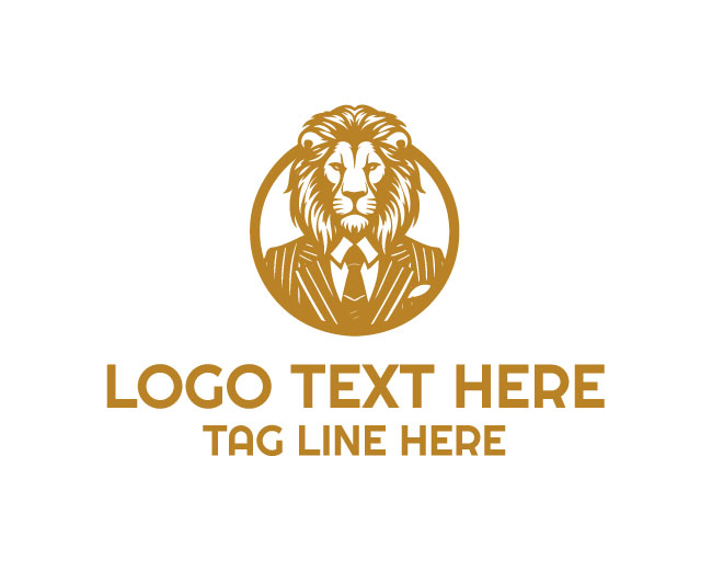 Gentleman Lion Crest Logo