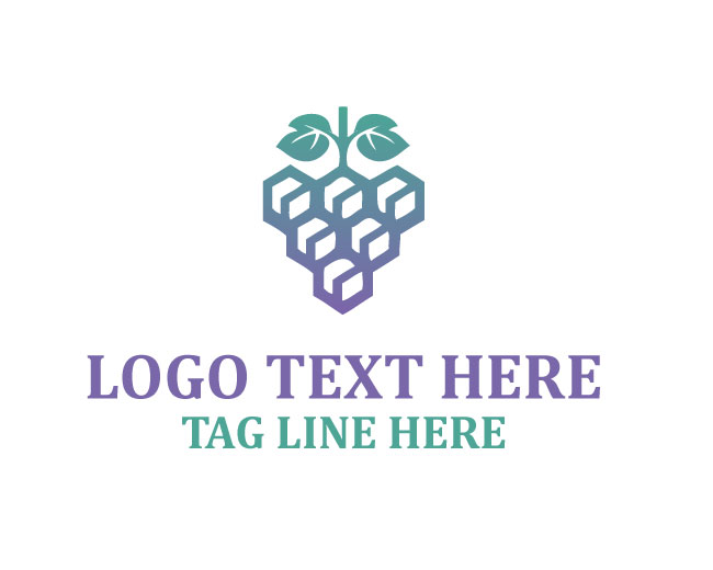 Geometric Grape Cluster Logo