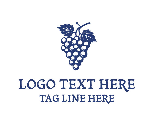 Vineyard Harvest Grapes Logo