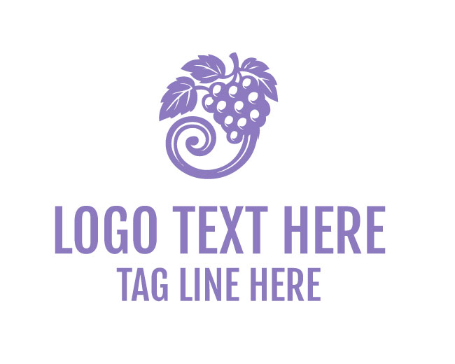 Luxury Vineyard Grapes Logo