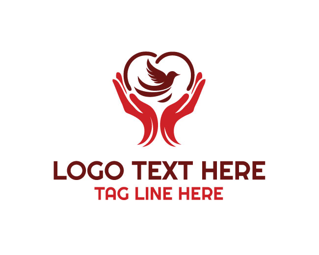 Love Hand Bird Logo