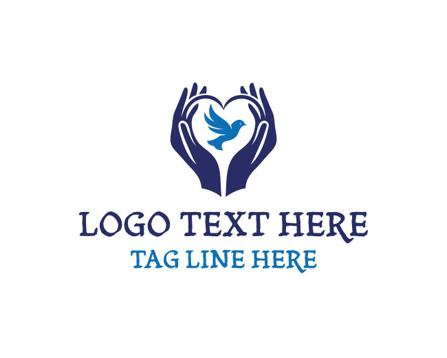 Peace Hand Bird Logo