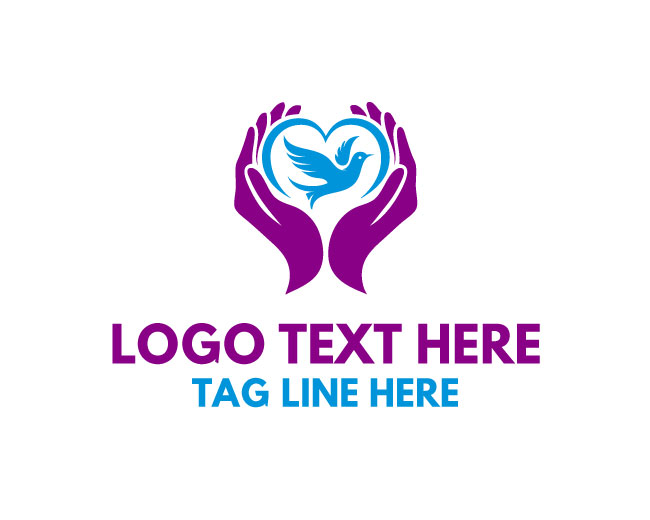 Graceful Bird Hand Logo