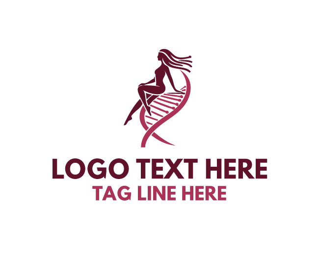  Human DNA Girl Logo