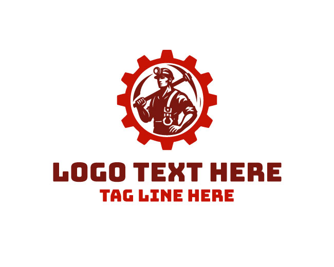 Gear Helmet Miner Logo