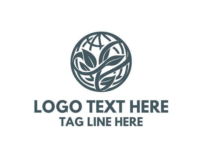 Earth Roots Planet Logo