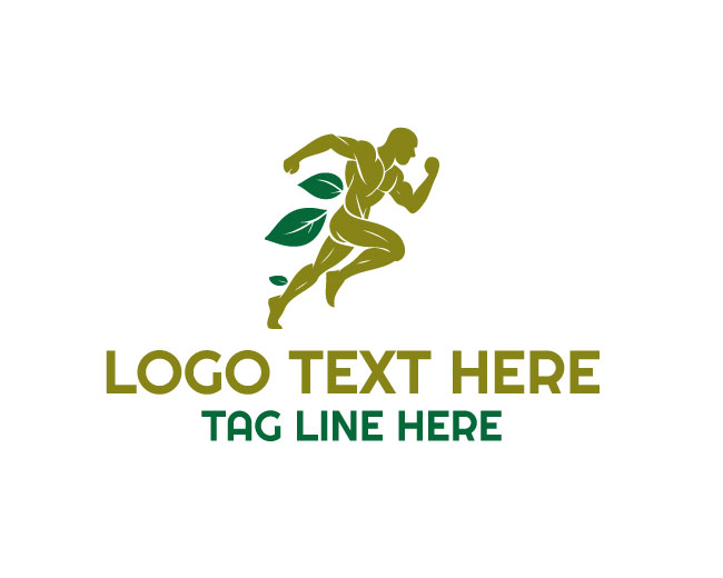 Green Athletic Running Logo