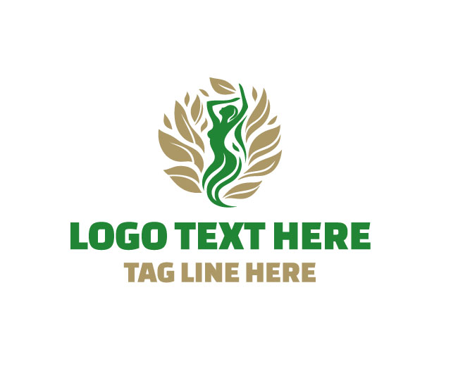 Green leaves Athletic Logo