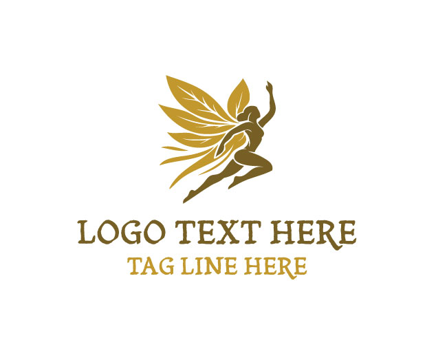 Golden Leaf Wings Athletic Logo 