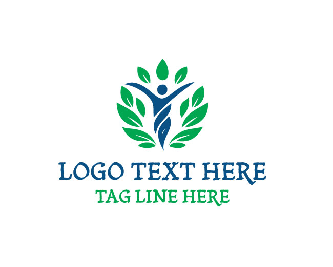  Green Athletic leaves  Logo 