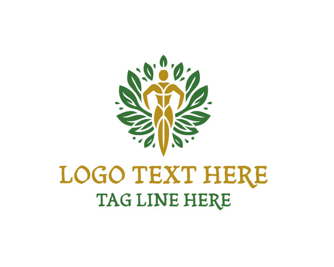 Green Athletic man Logo 