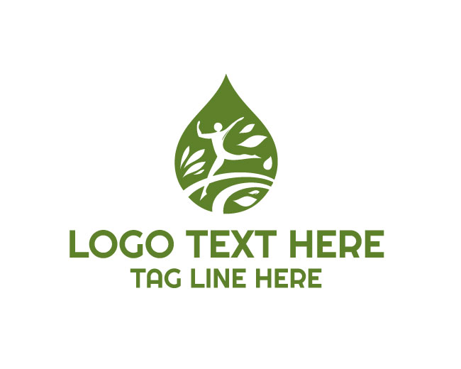 Green Athletic drop Logo 