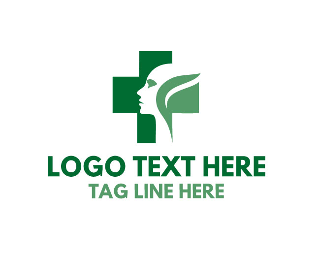 Human Head Wellness Cross Logo