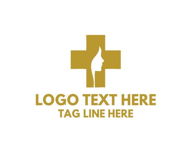 Human Head Cross Logo