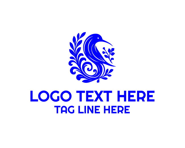 Floral Bird Logo Elegance