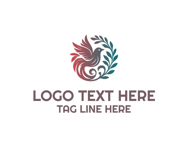 Pastel Floral Bird Logo